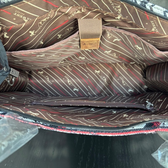 Montana West Boho Ethnic Print Concealed Carry Wide Tote Black NWT - Picture 7 of 8